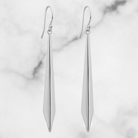 Sterling Silver Obelisk Earrings
