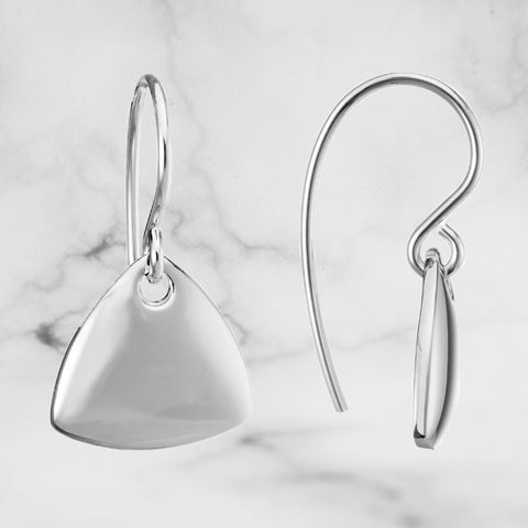 Convex Triangle Drop Earrings - Scherer's Jewelers