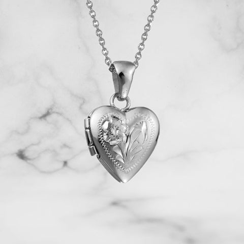 Heart Locket Engraved - Scherer's Jewelers