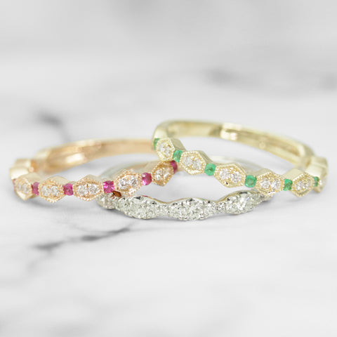Stackable Gold and Gemstone Rings - Scherer's Jewelers
