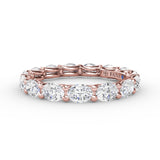 Oval Diamond East-West Eternity Band