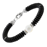 Onyx Beaded Bracelet with Pearl