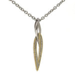 Sterling Silver and Yellow Gold Diamond Geometric Pendant - Scherer's Jewelers