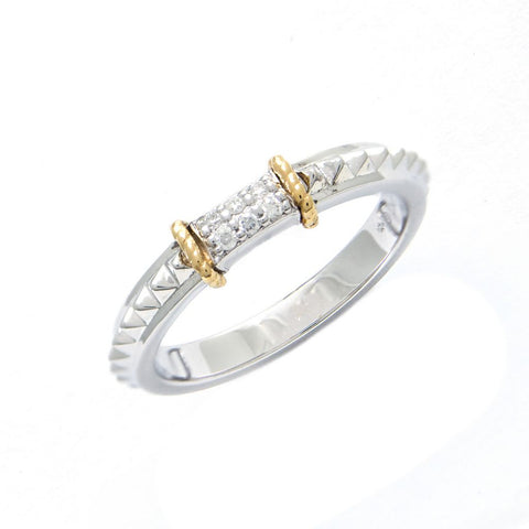 Sterling Silver and Yellow Gold Diamond Ring - Scherer's Jewelers