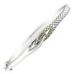 Sterling Silver and Yellow Gold Interlocked Bangle - Scherer's Jewelers